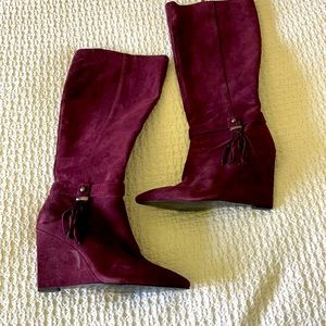 Flawless Nine West boots in maroon 8.5